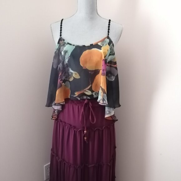 For Love and Lemons Sheer Floral Hi-Lo Top - Picture 6 of 7